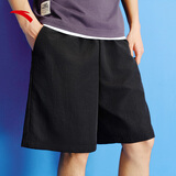 安踏速干裤丨短裤男运动裤2025夏季休闲黑色五分裤送爸爸跑步健身裤 冰肤防泼水-基础黑8504-2 L (男适合175)