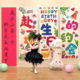 多美忆生日派对装饰场景布置男孩女孩生日装饰道具生日挂布约会