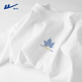 回力（Warrior）运动短袖男夏季潮流复古纯棉t恤男士重磅宽松大码体恤 白色  2XL