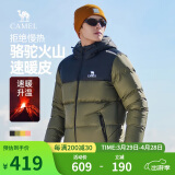 骆驼火山羽绒服1.0男士鸭绒加厚防寒面包服潮款冬季外套M13CR07089