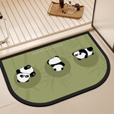 季象浴室地垫卫生间门口吸水垫家用入户门防滑垫子厕所洗手间卫浴脚垫 GZN-熊猫跃竹 40X60cm