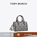 Tory Burch汤丽柏琦 T MONOGRAM 迷你提花波士顿斜挎酒桶包82939 Tory 海军蓝  405