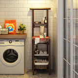 乐系（LEXI）老式实木洗脸洗手架子带镜子落地家用面盆架农村简约现代脸盆架 130cm脸盆架-胡桃色