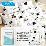 欣沁一次性床单被套枕套旅行出差酒店隔脏加厚床上用品四件套*3组