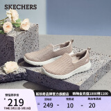 斯凯奇（Skechers）女鞋春季懒人一脚蹬健步鞋透气舒适软底减震户外休闲运动鞋15600