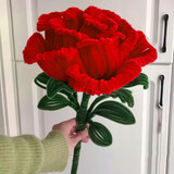 餐将军 巨型玫瑰花束扭扭棒DIY材料包结婚纪念日生日礼物圣诞节女友老婆