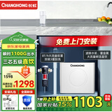 长虹（CHANGHONG）净水器瞬时1100G纯水机母婴直饮  厨下式家用过滤器 无0阻垢剂 RO反渗透净水机净饮机除菌除垢除碱 【A套餐】纯水机+前置