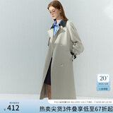 范思蓝恩超好看气质撞色领韩系休闲风衣外套女春秋季中长款3288 卡其色（短款） M