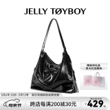 JellyToyboy包包女包JTB漫游包春夏新款小众斜挎单肩包通勤托特包 黑色