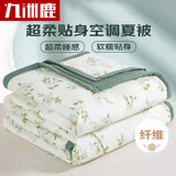 九洲鹿A类抗菌可机洗纤维被子被芯 空调四季被150x200cm森系小清新