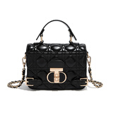 CHARLEO&KLANIN小ck小众设计盒子包包女2025新年白色手提包单肩斜挎小方包 黑色送礼袋+布袋