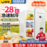闲鸟（XIANNIAO）车载冰箱小型迷你小冰箱车家两用宿舍家用办公室母乳便携制冷藏箱 双核数显款-冷藏加热 车家两用 20L mini可冷冻制冷制热出租房屋冰柜