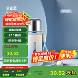 贝瑟斯小钢炮保温杯男女生不锈钢泡茶带盖高档茶水分离罗马杯蓝色550ml