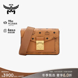 MCM【正品保证】 MILLIE 小号邮差包单肩背包斜挎包 干邑色