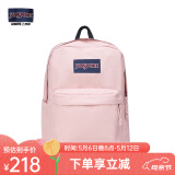 JANSPORT杰斯伯双肩包男旅行背书包电脑包女休闲学生校园情侣 4QUT7N8蜜蜡粉-带侧边袋