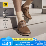 CAT卡特休闲皮鞋男士复古工装轻户外软牛皮防滑通勤鞋P725212N3AMC29 浅褐 44