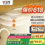公牛（BULL）感应橱柜灯衣柜灯LED人感光感磁吸 卧室床沿玄关小夜灯40CM4000K