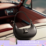 CHARLES&KEITH三角扣新月包腋下包单肩包包女包生日礼物七夕礼物CK2-50271205