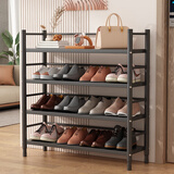 安尔雅鞋架门口家用多层铁艺置物架室内宿舍钢架出租房小型鞋柜4层82cm