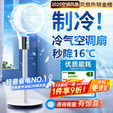 耐也【300平全屋降温丨秒降16℃】电风扇静音卧室超静音一级能效风扇制冷空调扇家用落地扇空气循环扇 【空调级冷风】200m制冷降温-静音恒冷-机械省电