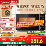 美的（Midea）微波炉家用小型20升转盘加热 智能菜单 一键解冻 杀菌电子除味 薄膜按键（M1-L213C）
