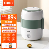 LOTOR电热饭盒自热插电保温热饭器蒸饭器上班族带饭神器办公室蒸煮可加热饭盒 2L 绿色标准款【三个内胆】