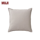 MUJI 牛津 靠垫套 素色简约正方形抱枕套 纯棉全棉 灰色3S 11