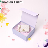 CHARLES&KEITH经典菱格链条小方单肩斜挎包包女包生日礼物七夕礼物CK2-70160131 Cream奶白色 小包