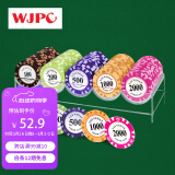 望京扑克2000大面值黏土筹码 德州扑克筹码牌 麻将棋牌筹码币套装