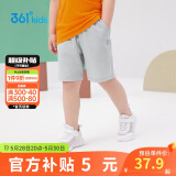 361°儿童短裤夏季男女童3-12岁透气运动裤梭织五分裤 灰 110