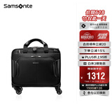 新秀丽（Samsonite）行李箱16英寸拉杆箱商务软箱前开口旅行机长箱BP0黑色登机箱