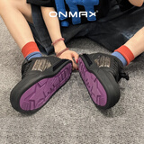 ON MAX范丞丞同款小帆船板鞋-黑色 厚底增高休闲鞋子潮流百搭男女秋冬 黑色 卡半码拍大一码 44 (270mm)