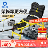 渔之源（Yuzhiyuan）25新款AK骑士钓椅野钓专用多地形钓鱼椅子多功能便携折叠钓椅凳 AK伸缩钓椅-3D坐垫【基础裸椅】