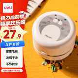 得力(deli)强吸力桌面吸尘器 迷你键盘除尘清洁助手 橡皮屑清洁器 学生用品 卡通白18883