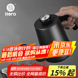 HeroC07pro+手冲咖啡壶自带温度仪304不锈钢长嘴壶细口壶 黑色
