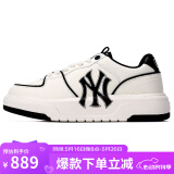 MLB官方运动鞋女鞋子 情侣款学长鞋厚底休闲鞋NY板鞋男鞋 3ASXCA12N 纽约洋基队/米白色/拍大半码 43 (275mm)