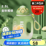 物生物（RELEA）运动水杯吨杯吨桶大容量Tritan塑料健身水壶男女学生吸管杯子礼物
