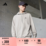adidas休闲加厚毛圈连帽卫衣套头衫男女阿迪达斯官方轻运动   金属灰   S