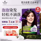 施华蔻（Schwarzkopf）怡然摩丝植物染发霜4.9桑葚藤紫 泡泡染发剂染发膏自己染盖白发