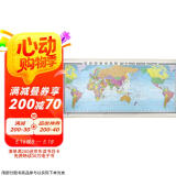【精装版 中英文对照】世界海运交通图 大尺寸2.26米*1.1米 世界交通地图挂图 航海港口航空油港公路铁路里程 国际物流公司港务局海关专用地图）