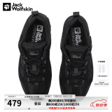 Jack Wolfskin狼爪徒步鞋女鞋秋冬户外耐磨防滑低帮橡胶大底徒步鞋4042451 4042451-6000/黑色 38