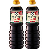 万字日本原装进口龟甲浓口酱油1L*2瓶寿喜烧锅牛肉饭照烧汁日式火锅 两瓶装