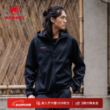 猛犸象（MAMMUT）【红标】Clion 男女同款防风耐磨连帽夹克外套软壳衣 黑色 XS