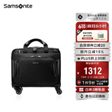 新秀丽（Samsonite）行李箱16英寸拉杆箱商务软箱前开口旅行机长箱BP0黑色登机箱