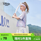 迪士尼（DISNEY）童装儿童女童速干短袖套装T恤运动中裤两件套24夏DB321UE28蓝130