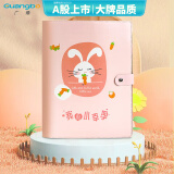 广博(GuangBo）产检收纳册孕检报告单资料收纳袋记录册便携b超a4体检查单大容量收集册粉色