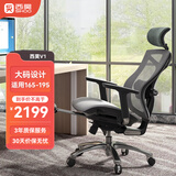 西昊 V1大体型 人体工学电脑椅子 办公椅老板转椅 电竞椅家用网布座椅