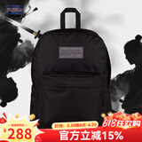 JANSPORT杰斯伯书包轻便双肩包男女26L旅行包简约背包电脑包学生校园 4QUEGP0 黑武士-隔层+侧袋-25年