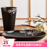 HELLO KITTY（凯蒂猫）三丽鸥陶瓷餐具碗碟套装家用日式樱花米饭碗餐盘子礼物大容量面碗 8英寸樱花深盘（单个装）