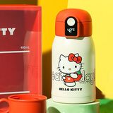 杯具熊（BEDDYBEAR）儿童保温杯小学生3-6岁水杯大容量吸管杯 小拱门智能杯-温度KITTY480ml【一杯两盖】